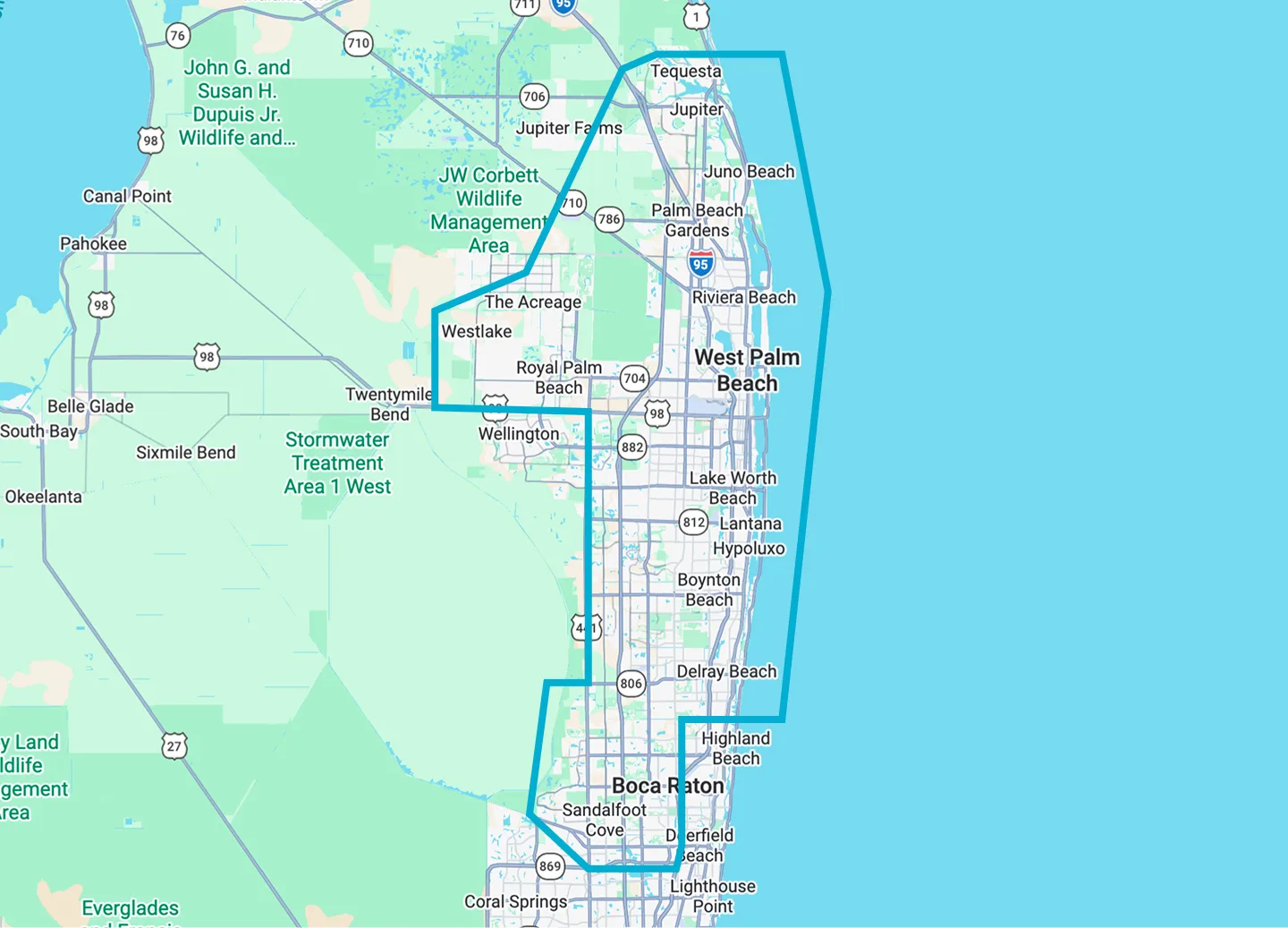 service area outline